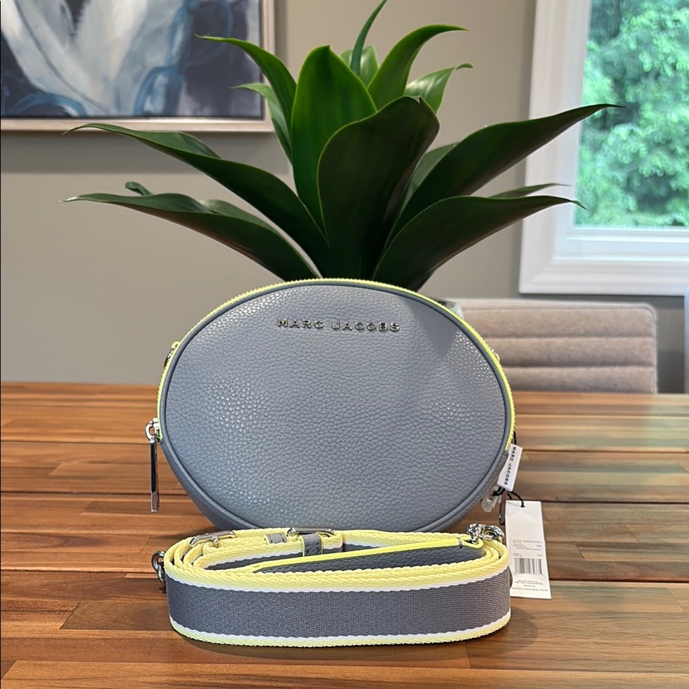 Marc Jacobs Gray and Yellow Oval Crossbody Bag - Picture 1 of 9